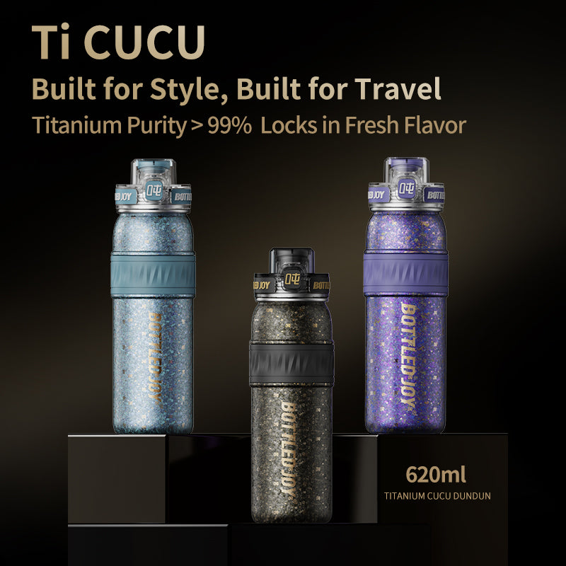 AquaJoy Titanium Water Bottle 620ML - Lightweight Insulated Bottle | Bottled Joy