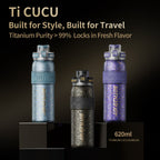 AquaJoy Titanium Water Bottle 620ML - Lightweight Insulated Bottle | Bottled Joy