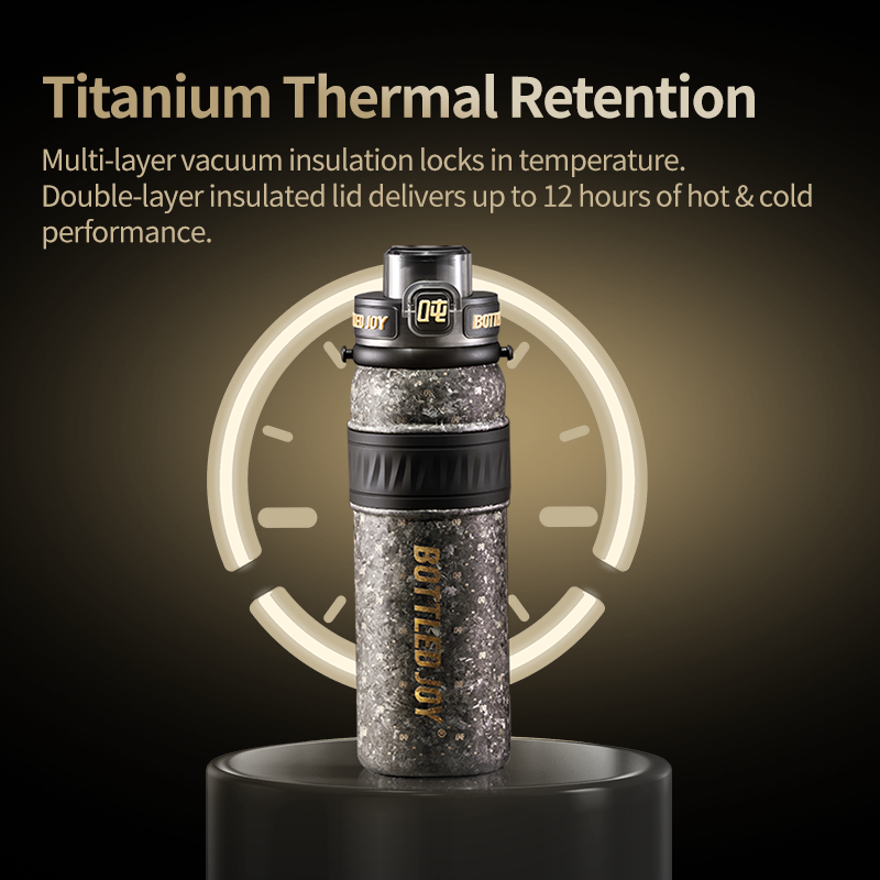 AquaJoy Titanium Water Bottle 620ML - Lightweight Insulated Bottle | Bottled Joy
