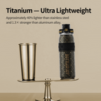 AquaJoy Titanium Water Bottle 620ML - Lightweight Insulated Bottle | Bottled Joy