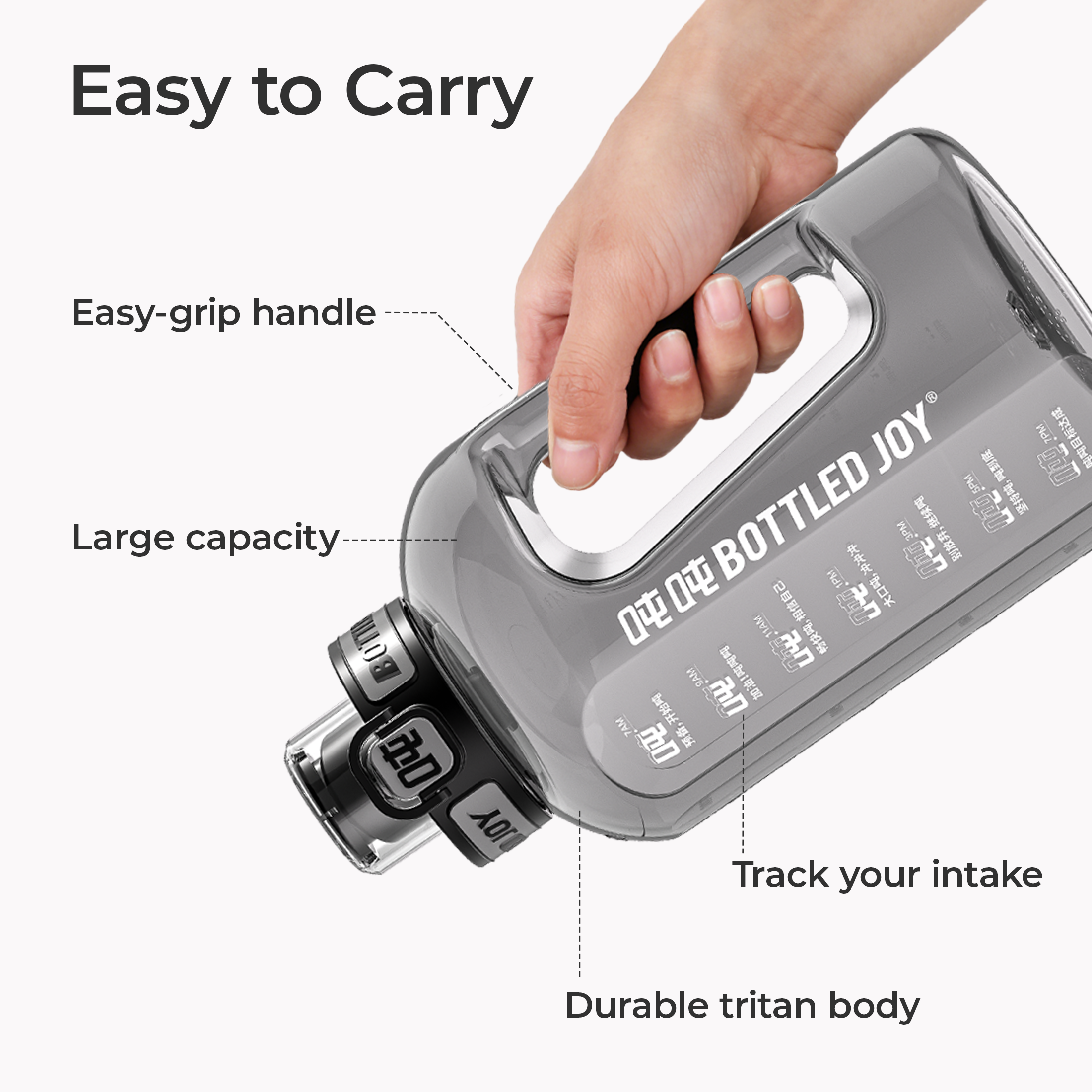 Classic Sport Water Bottle 1.5L - BPA-Free Tritan Sports Bottle | Bottled Joy