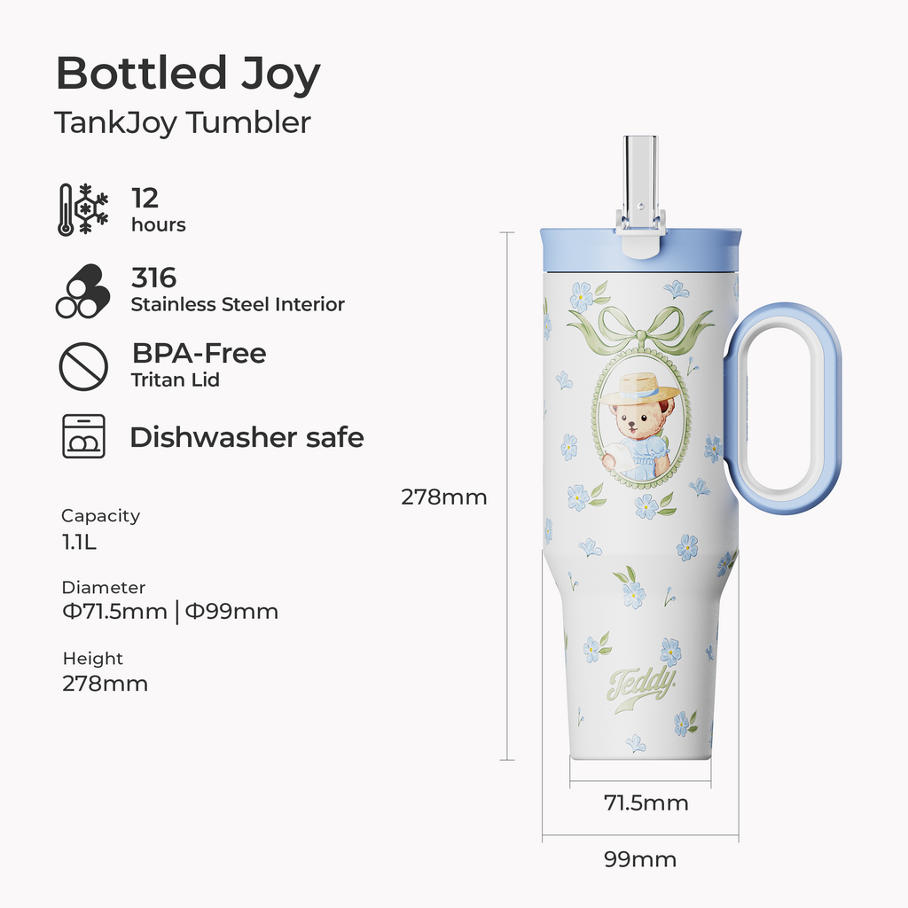TankJoy Tumbler 1.1L - Limited Edition Insulated Bottle | Bottled Joy