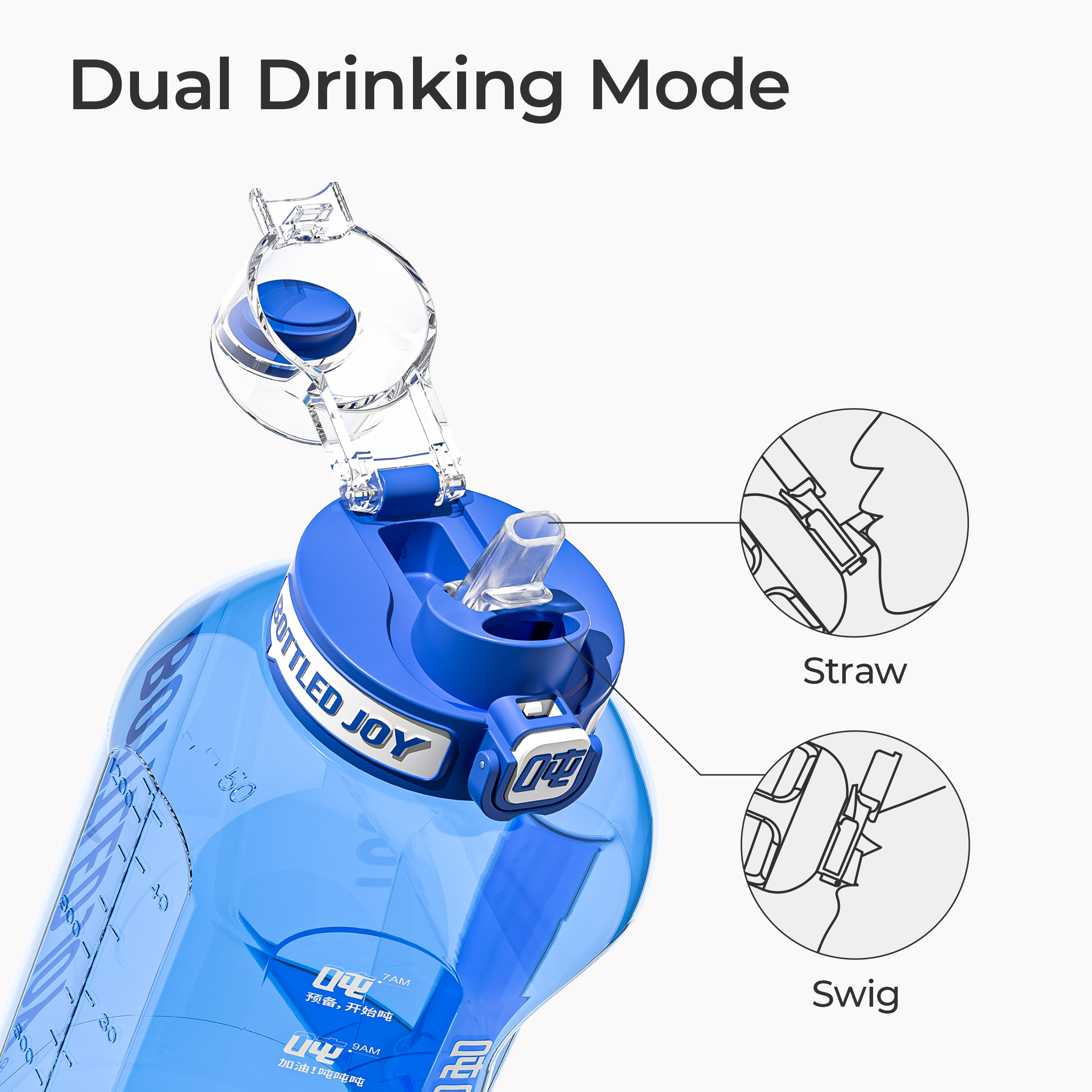 Classic Sport Water Bottle 1.5L - BPA-Free Tritan Sports Bottle | Bottled Joy
